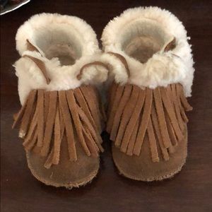 UGG booties with fringe and ears